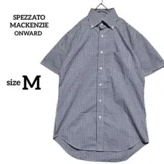 【美品】 SPEZZATO MACKENZIE ギンガムチェック　半袖シャツ　M