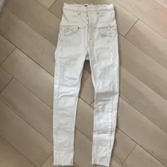 EMODA ホワイト スキニーデニムパンツ サイズ2