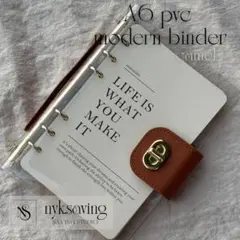 A6 pvc modern binder camel