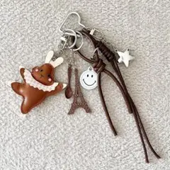 新品⭐️じゃらじゃら　キーホルダー　バッグチャーム　うさぎ　茶色