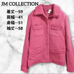 JM COLLECTION【10】ピンク テーラードジャケット 派手 羽織り 冬