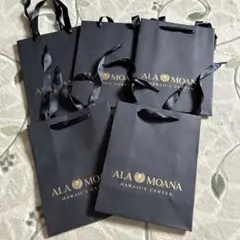 ALA MOANA ブラックショップ袋 ショッパー　5枚セット