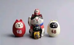 だるま猫セット (3個)