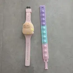 すみっコぐらし腕時計　プッシュポップ シリコンブレスレット