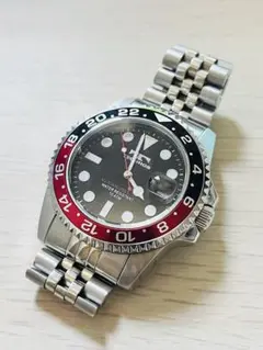 TECHNOS GMT 時計 黒/青/赤　ペプシ TECHNOS GMT 時計 黒/青/赤 ペプシ