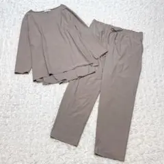 ICB 洗える メリル カットソー×パンツ セットアップ 大きいサイズ XL