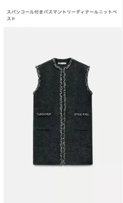 ZARA スパンコール　ニット　ジレ　ベスト