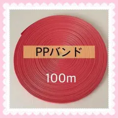 【S573】ピンク系PPバンド 100m