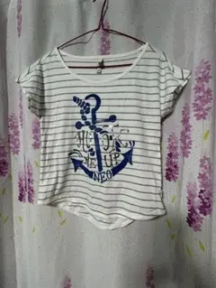 ストライプ柄アンカーTシャツ J/Lサイズ
