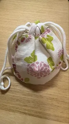 花柄巾着バッグ　せらふ　浴衣　巾着