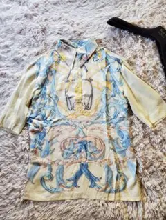 ★Hermès★シルク★カットソー★サイズL★ブラウス★エルメス★