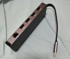 macbookドッキングステーション LAN, HDMIx2 USB PD