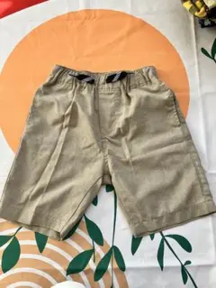 ベージュ ハーフパンツ メッシュポケット付き