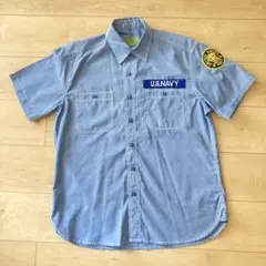 中田商店　ミリタリー　U.S.NAVY 半袖　シャツ　シャンブレーシャツ