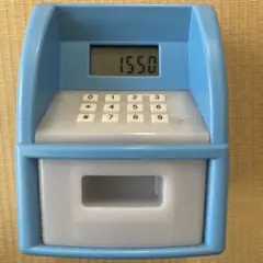 値下げATMバンク 貯金箱 英語でしゃべる アラーム、時計機能付き