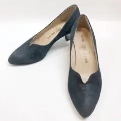 ★美品★CAVACAVA サヴァサヴァ パンプス ネイビー ブラック22.5cm
