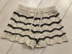 【お値下げ中！】ZARA ボーダー　ニットショートパンツ 80