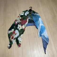 ZARA 花柄グラデーションストール