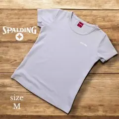 【SPALDING 】Tシャツ M ライトパープル　メッシュ生地