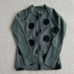 グレーと黒のドット ラッシュガード