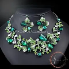 ジュエリー ネックレス ピアス セットお花モチーフ 高見え ドレス ダンス