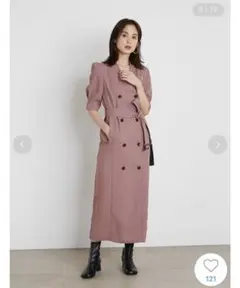 SNIDEL トレンチタイトロングワンピース トレンチワンピース