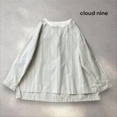 タグ付き未使用 クラウドナイン ストライプ プルオーバーシャツ 長袖 M〜L