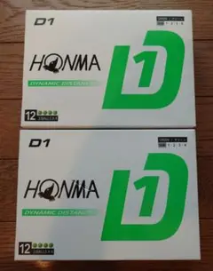 [新品 未使用]HONMA D1 ゴルフボール 緑 24個（12個✕2箱）