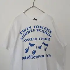 90s USA製　音符 コンサートクワイア合唱団 Tシャツ シングルステッチ　M