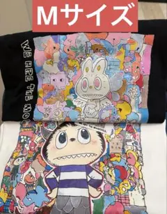2枚セット　ユニクロ ポップマート ザ・モンスターズ ラブブ UT 黒　白