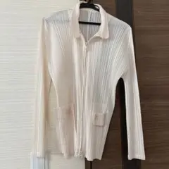 イッセイミヤケ プリーツプリーズ 白ジャケット