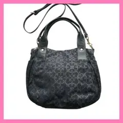 ラシット 2way ショルダーバッグ トートバッグ　ブラック系