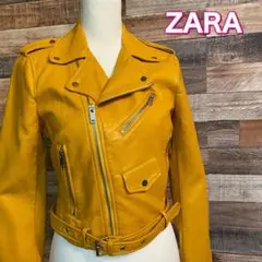 ZARA ダブル ライダース イエロー レディースS