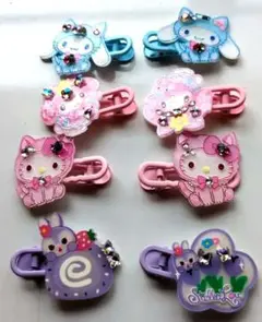 キャラクター ヘアクリップ 8個セット