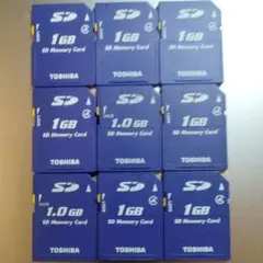 TOSHIBA 1GB SDメモリーカード 9枚セット