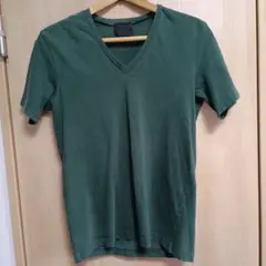norikoike グリーン Vネック Tシャツ S