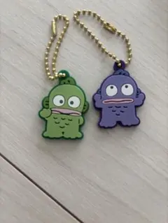 ハンギョドン　ラバーキーホルダー　チャーム　2個セット　紫　緑　みどり