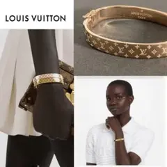 正規品Louis Vuitton ルイヴィトンカフナノグラム ピンクゴールドS