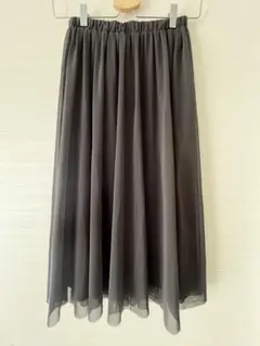 シフォンスカートダークグレー