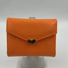 ninon 二つ折りがま口財布 オレンジ