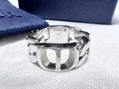 【中古】Dior チェーンリンクリング CD ICON