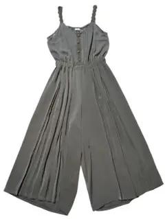 axes femme　カーキ　サロペットワイドパンツ　M