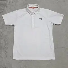 PUMA　プーマ　ポロシャツ　L　ホワイト　GOLF　ゴルフ　ロゴ