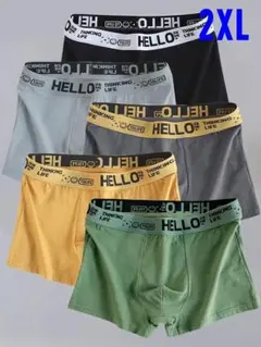 メンズボクサーパンツ メンズ 下着 メンズ アンダーウェア 5枚セット 2XL