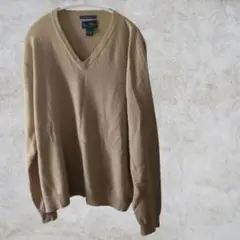 CLUB ROOM カシミヤ Vネックセーター XL ベージュ