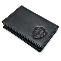 警察POLICEグッズ徽章エンブレム牛革カード 名刺入NPA記章