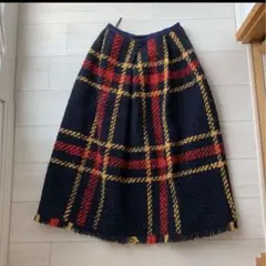 ヨリ ツイードスカート 36