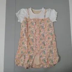 mini labo　半袖レイヤード風ロンパース