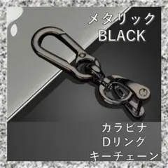 キーホルダー カラビナ ブラック Dリング 落下防止_203