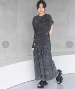 最終お値下げ JEANASIS ジーナシス ドロストブリーチカットワンピース